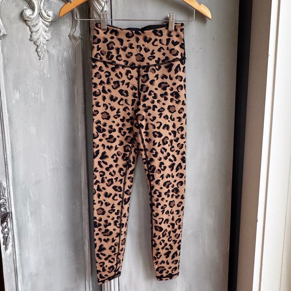 IVL Leggings Sz 2 Animal Print Brown Black Athleisure Yoga Women's Girl's
